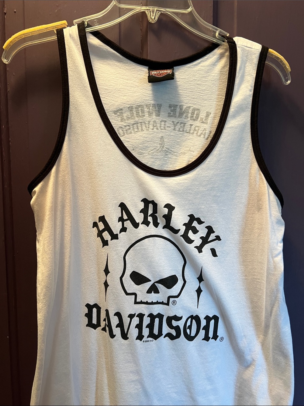 Harley-Davidson White and Black Skull Graphic Tank